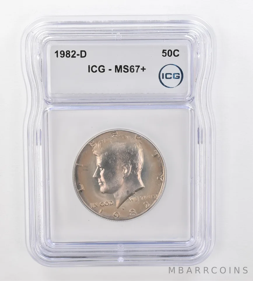 1982-D Kennedy Half Dollar MS67+ ICG Beautiful Tone *0884