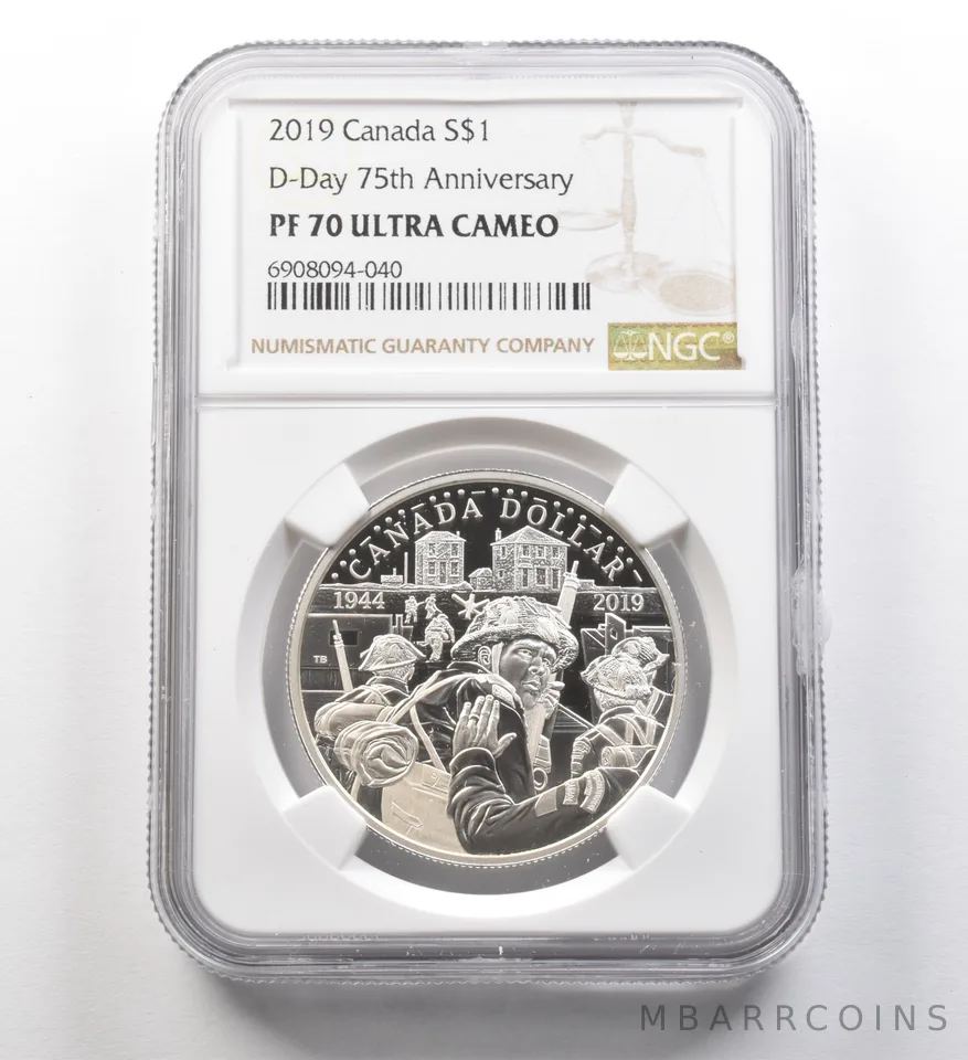 2019 Canada Silver Dollar D-Day 75th Anniversary PF70 UCAM NGC *8266