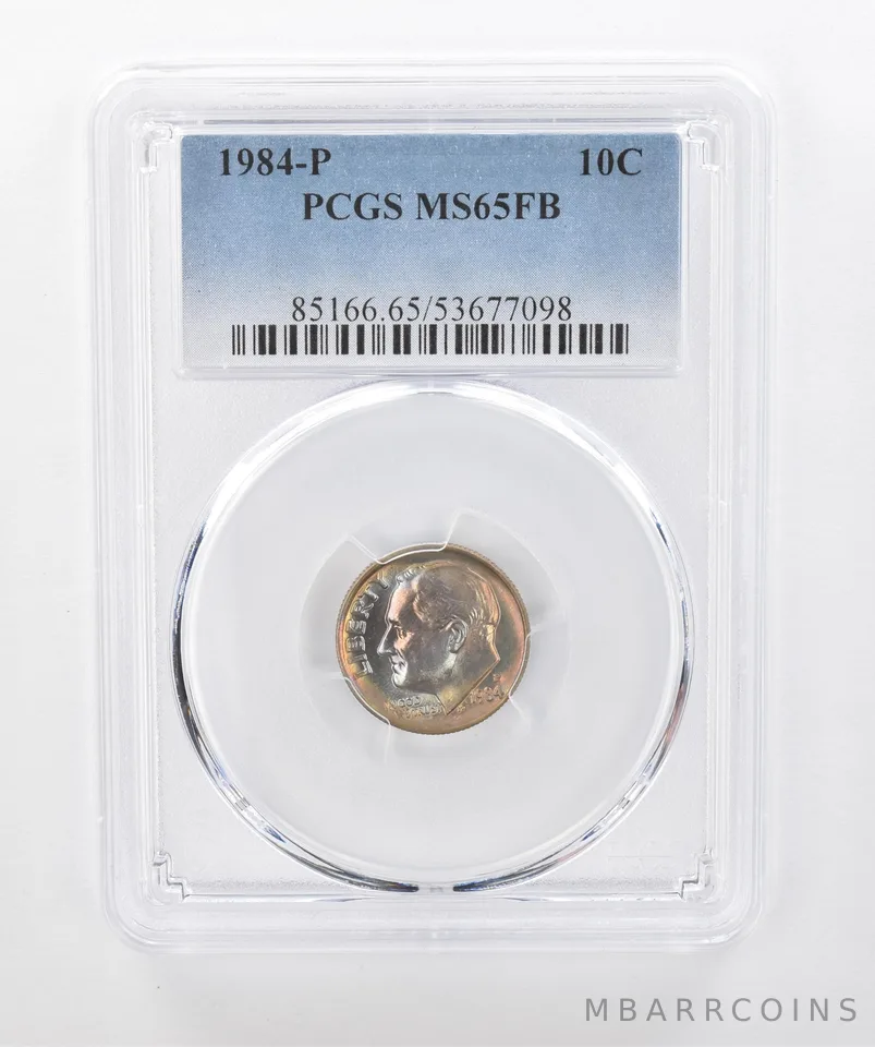 1984-P Roosevelt Dime MS65 FB PCGS Beautiful Tone *1285