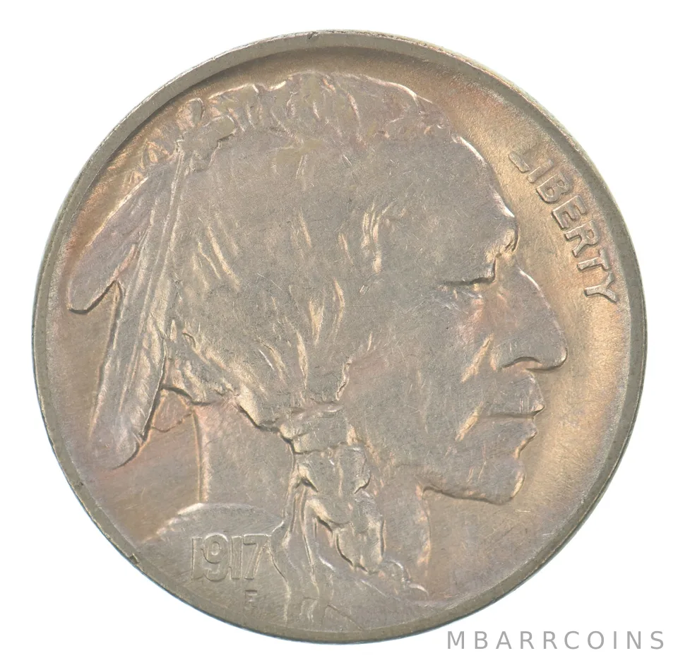 1917 Indian Head Buffalo Nickel Beautiful Tone *4153