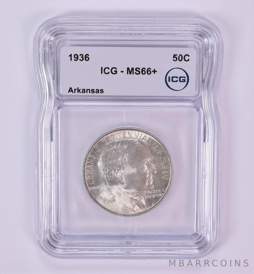1936 Arkansas Commemorative Half Dollar MS66+ ICG *1789