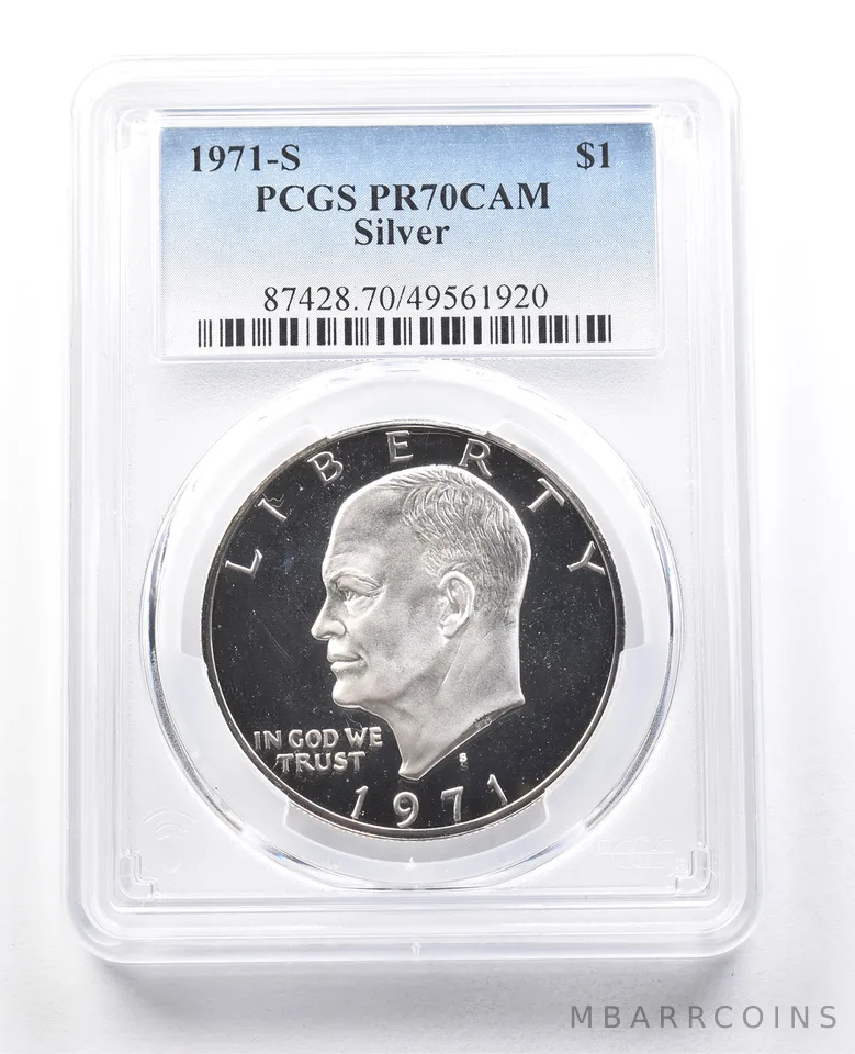 1971-S Eisenhower Silver $1 PR70 CAM PCGS *1854