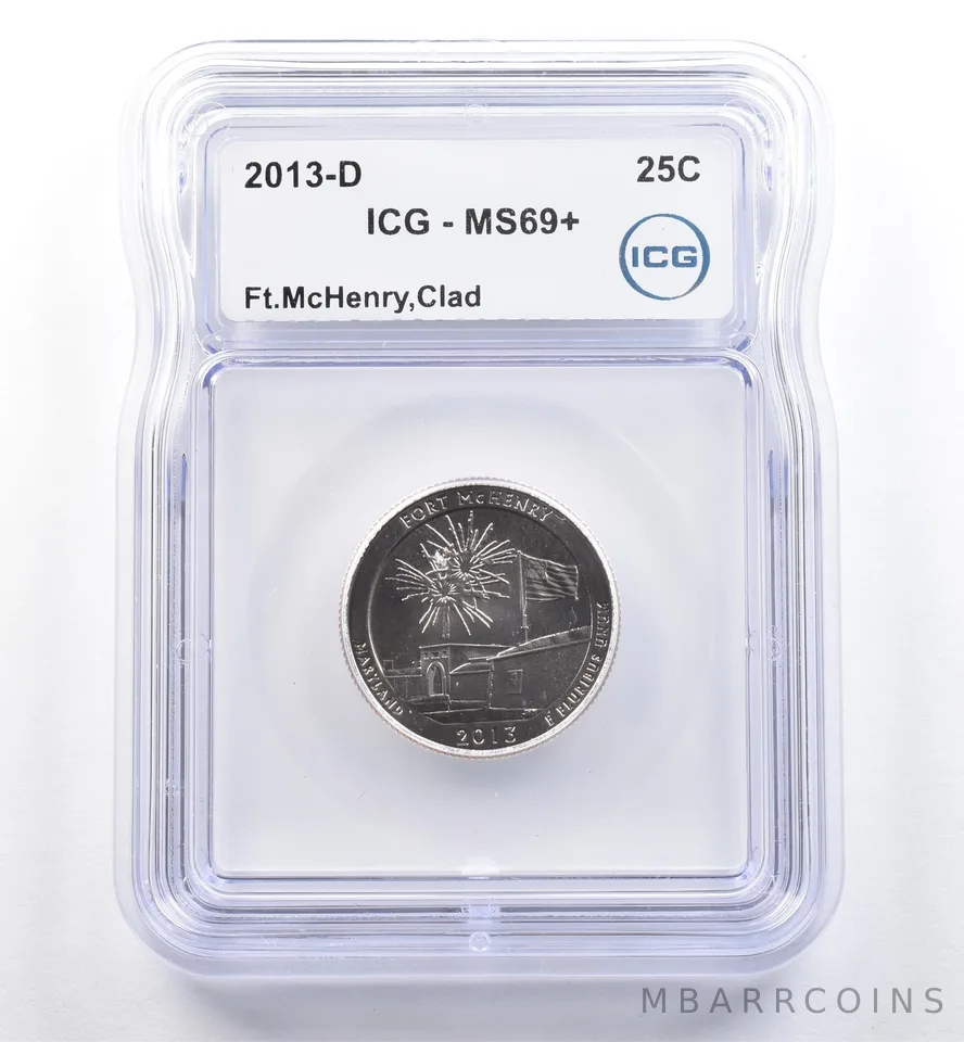 2013-D Washington Quarter ATB Fort McHenry Clad MS69+ ICG *6036