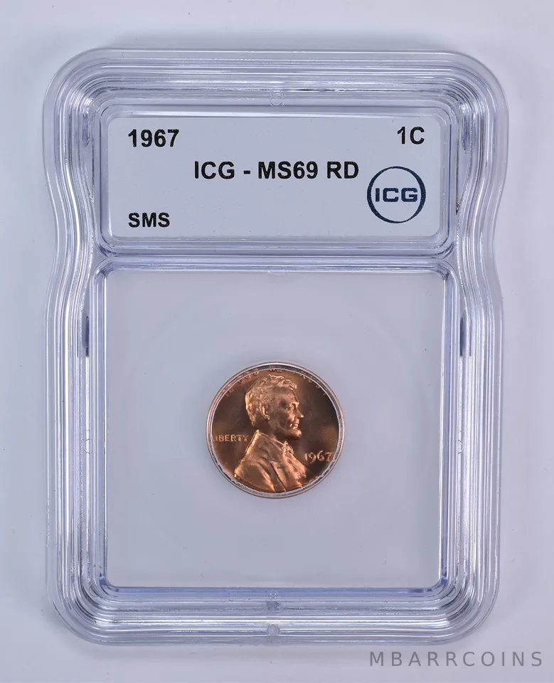 1967 Lincoln Memorial Cent SMS MS69 RD ICG