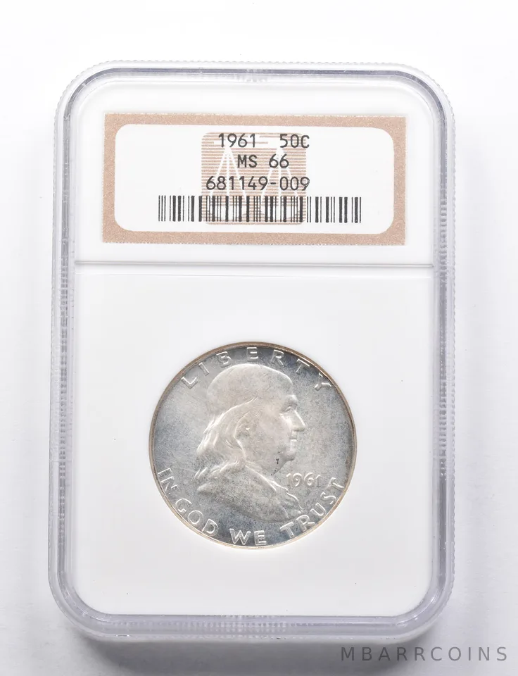 MS66 1961 Franklin Half Dollar NGC *0290
