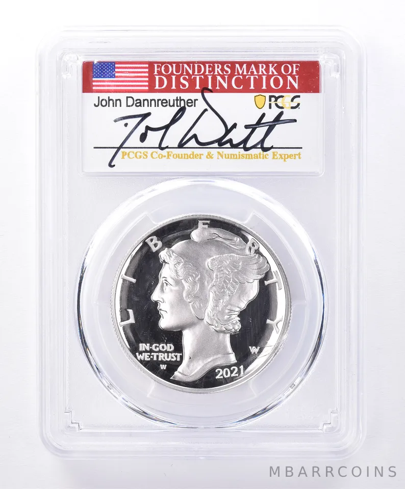 2021-W $25 American Palladium Eagle John Dannreuther FDOI PR70 DCAM PCGS *9132