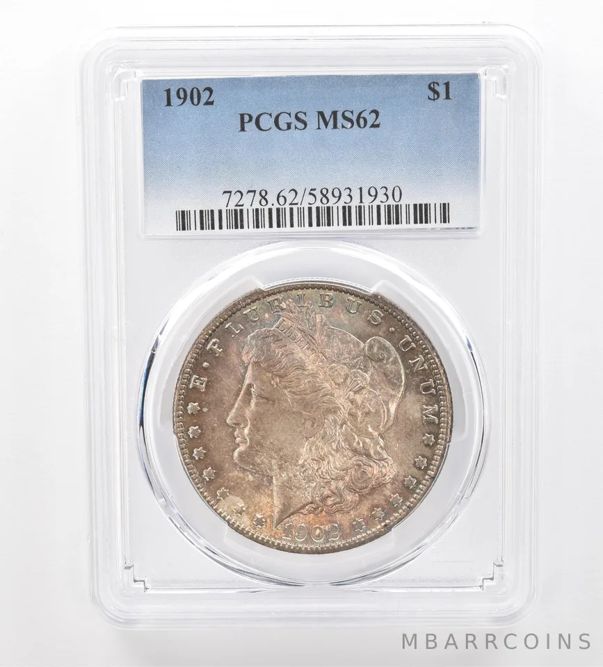 1902-O Morgan Silver Dollar MS62 PCGS Beautiful Tone *0213