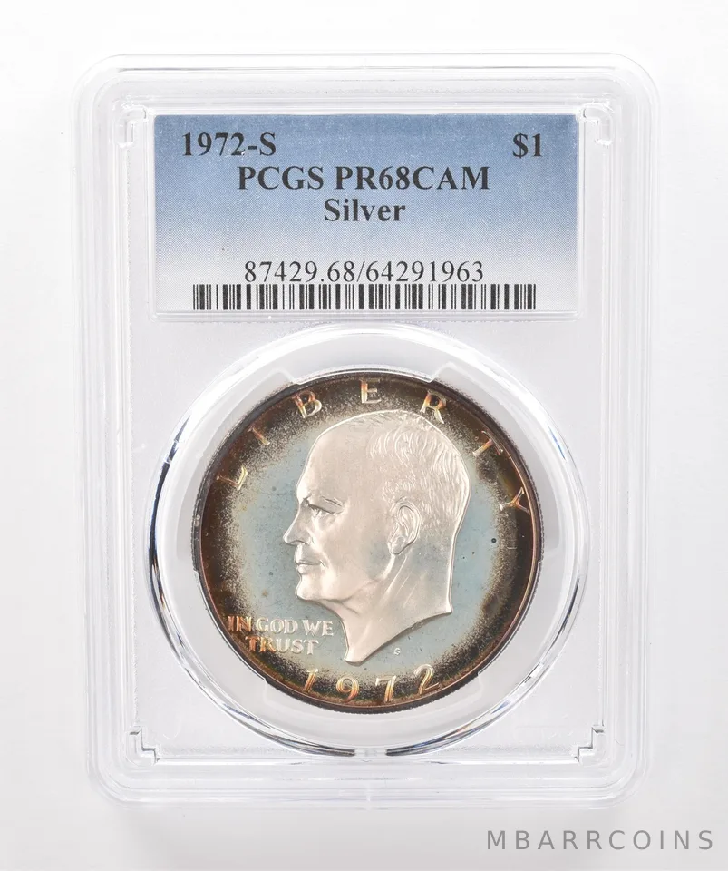 1972-S Eisenhower $1 Silver PR68 CAM PCGS Beautiful Tone *1941