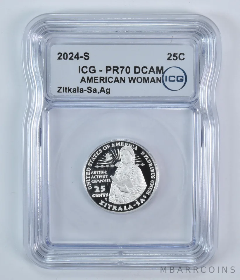 2024-S American Women Quarter Zitkala-Sa Silver PR70 DCAM ICG