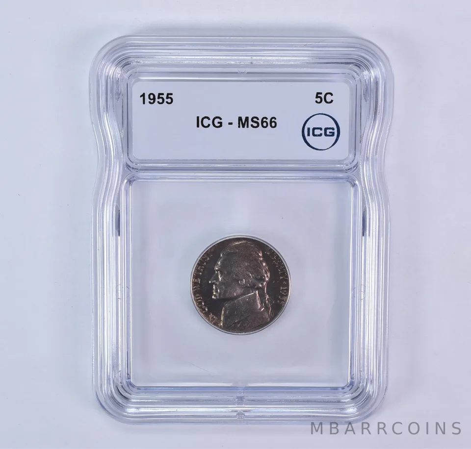 1955 Jefferson Nickel MS66 ICG