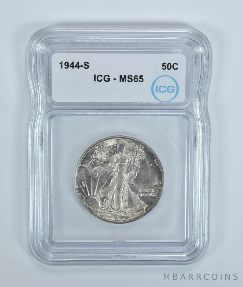 1944-S Walking Liberty Half Dollar MS65 ICG