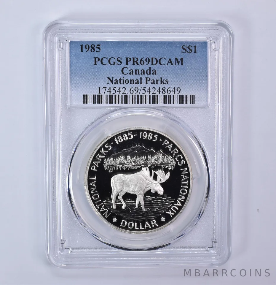 1985 Canada 1 Dollar Silver National Parks PR69 DCAM PCGS Blue Label