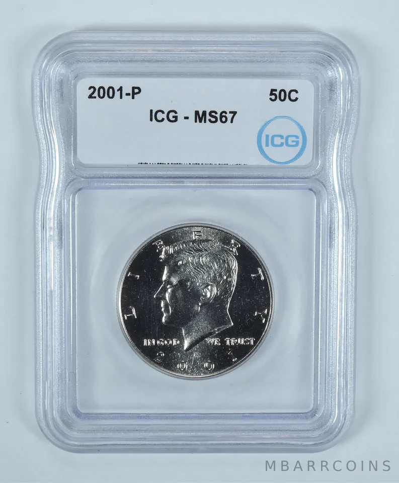 2001-P Kennedy Half Dollar MS67 ICG