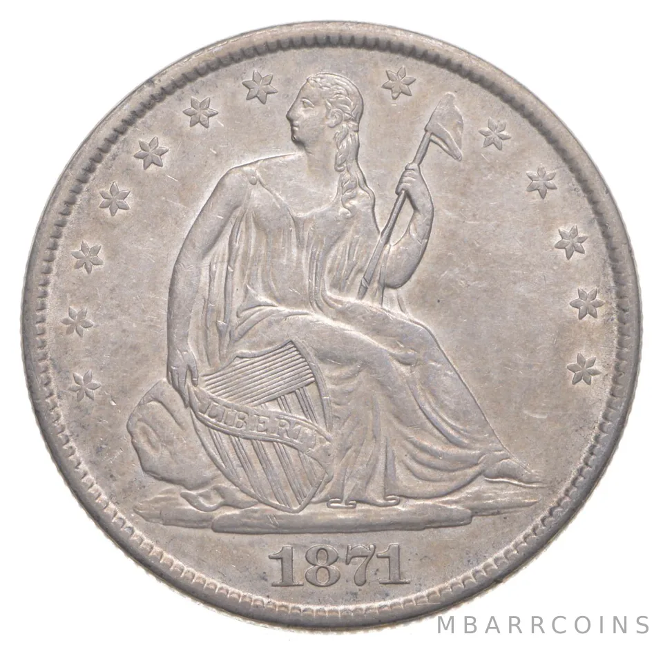 1871-S Seated Liberty Half Dollar *1853