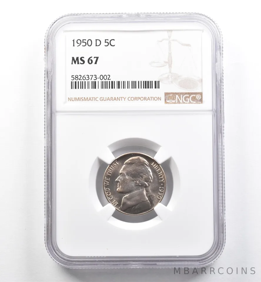 1950-D Jefferson Nickel MS67 NGC *0168