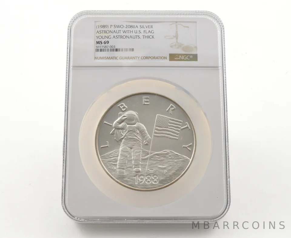 MS69 (1989) P Young Astronauts - SWO-20811A Silver - 12 Oz Silver NGC a7320