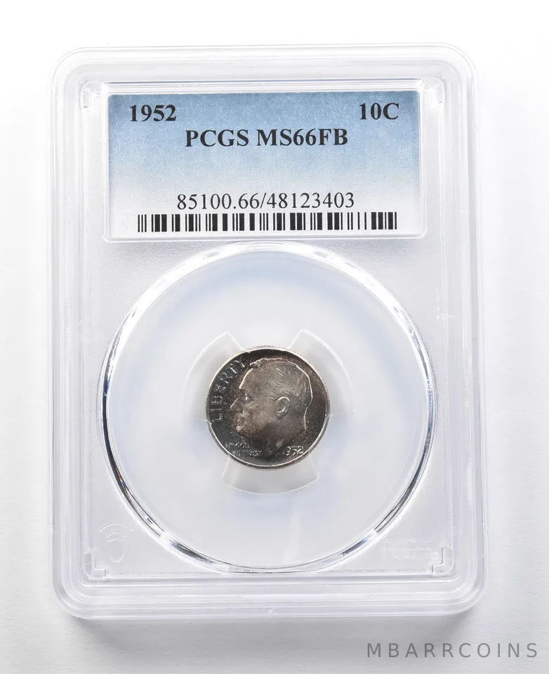 1952 Roosevelt Dime MS66 FB PCGS *8850