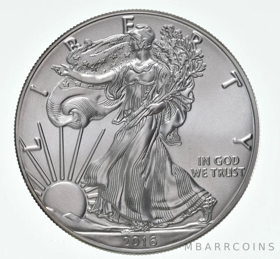 2016 Unc American Silver Eagle 1 Troy Oz .999 Fine Silver