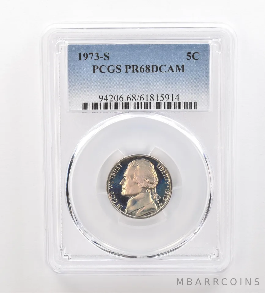1973-S Jefferson Nickel PR68 DCAM PCGS Beautiful Tone *3205