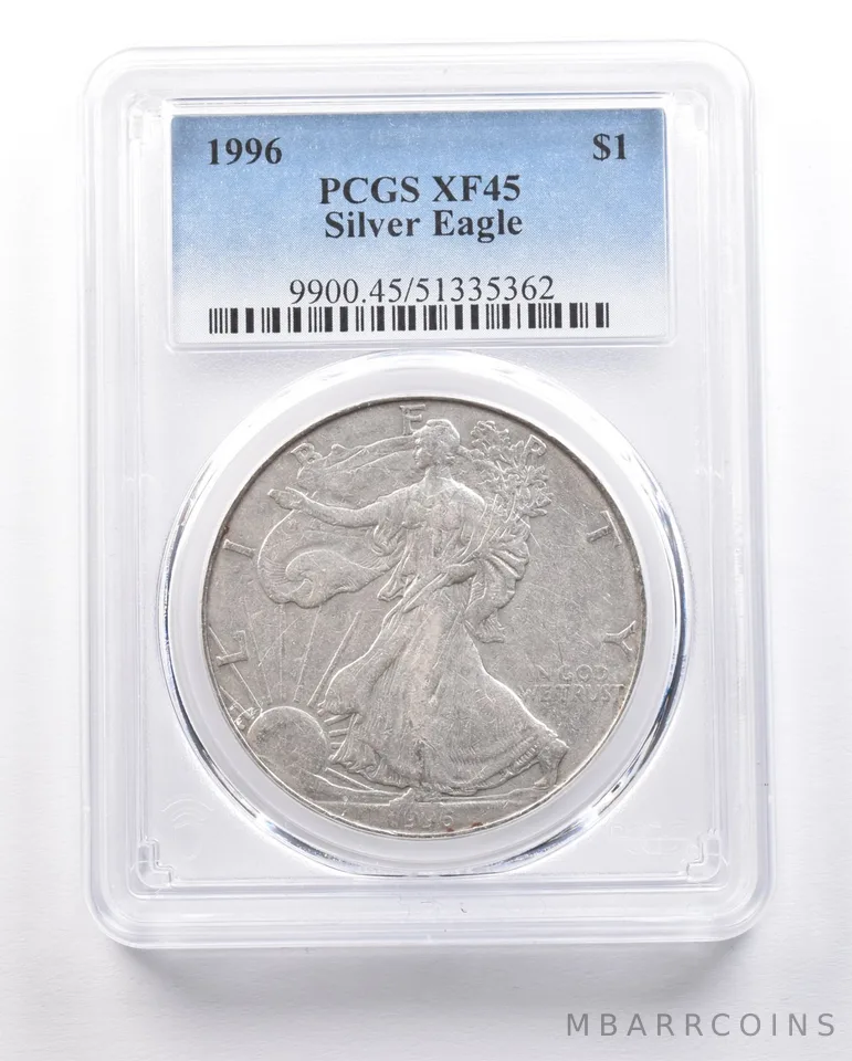 1996 American Silver Eagle XF45 PCGS *4777
