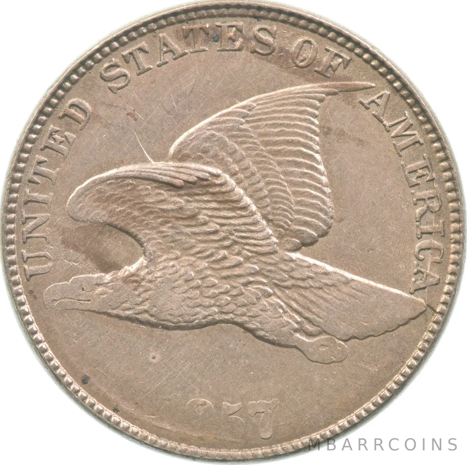 1857 Flying Eagle Cent Clashed Die Error *4700