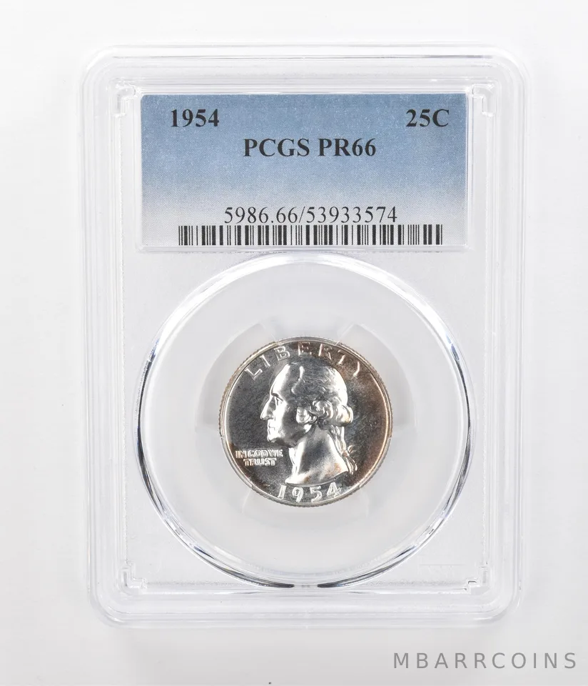 1954 Washington Quarter PR66 PCGS Peripheral Tone *1091