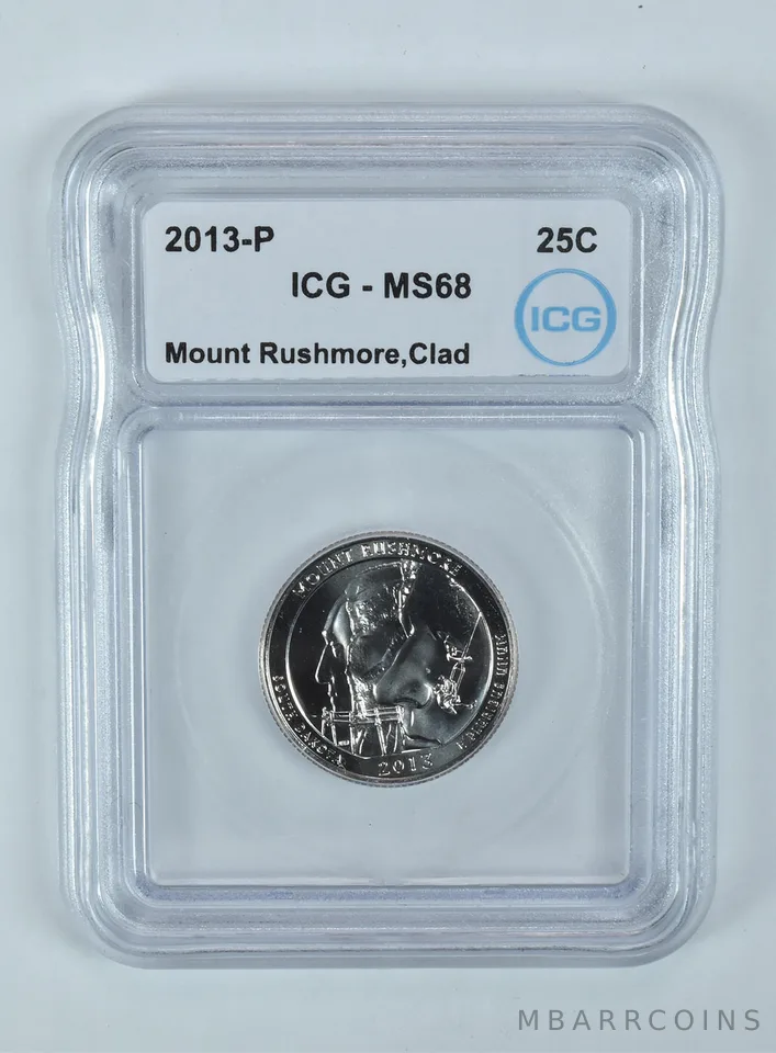 2013-P Washington Quarter ATB Mount Rushmore CLAD MS68 ICG