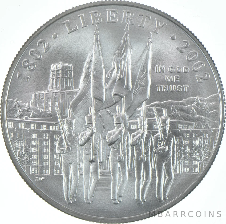 2002-W Unc West Point Army Military Commemorative Silver Dollar $1