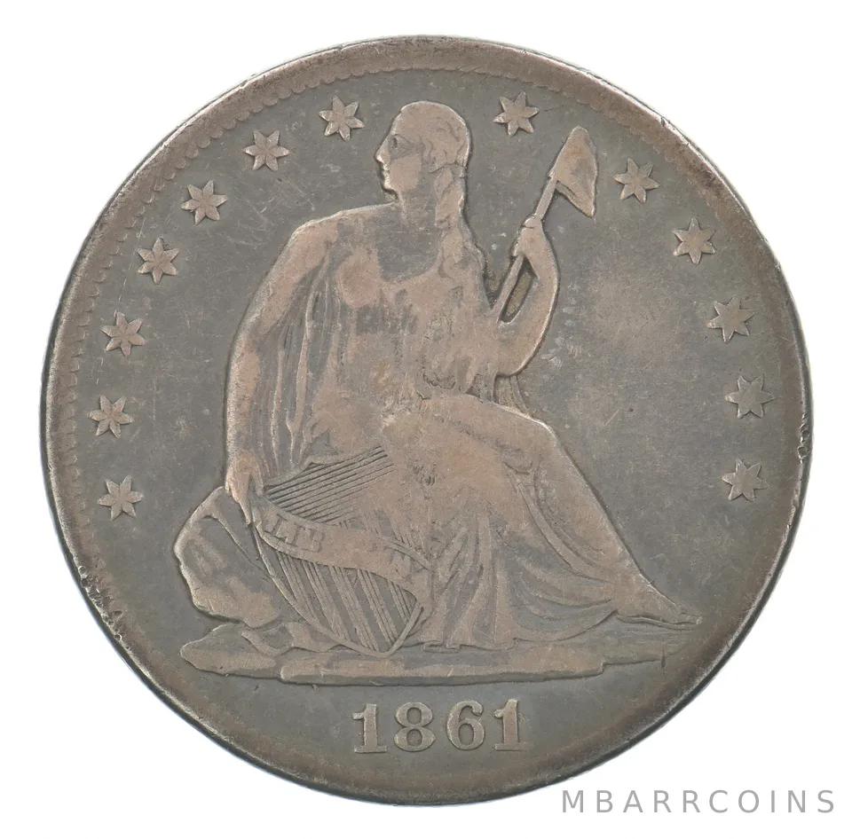 1861-S Seated Liberty Half Dollar Beautiful Tone *5149