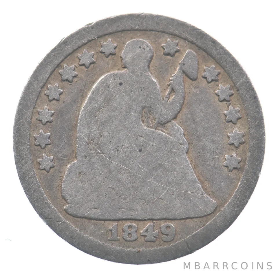 1849-O Seated Liberty Half Dime *8537