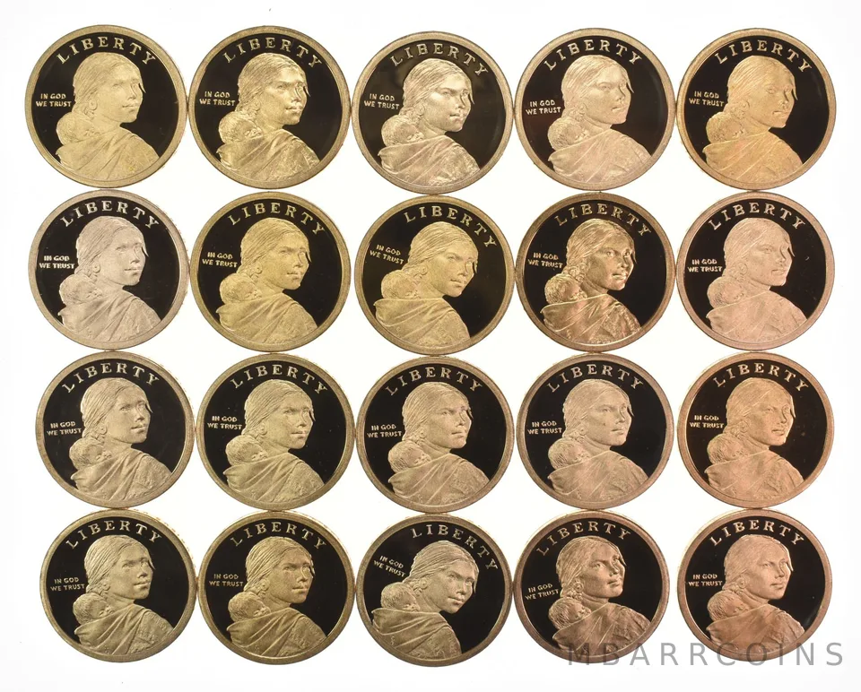 (20) 2012-S Sacagawea $1 Proof ROLL Trade Routes