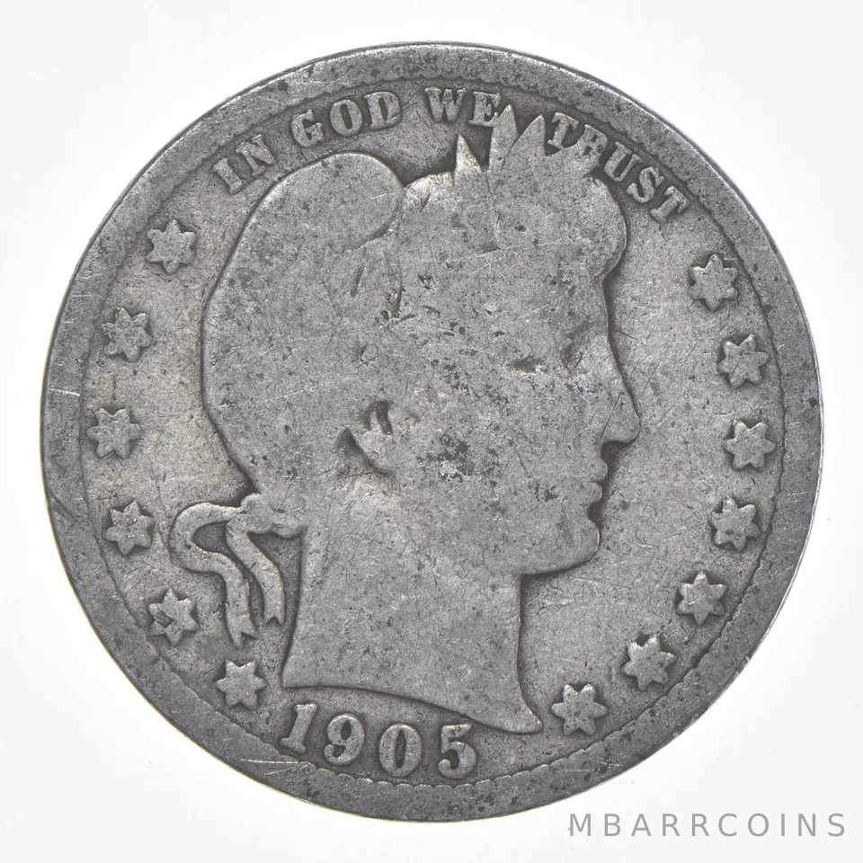 1905-S Barber Quarter Average Circ