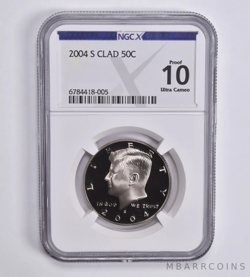 2004-S Kennedy Half Dollar CLAD Proof 10 UCAM NGC X NGCX