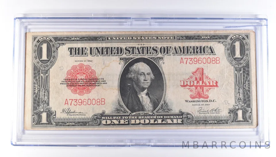 1923 $1 Legal Tender Large Note Red Seal *8858