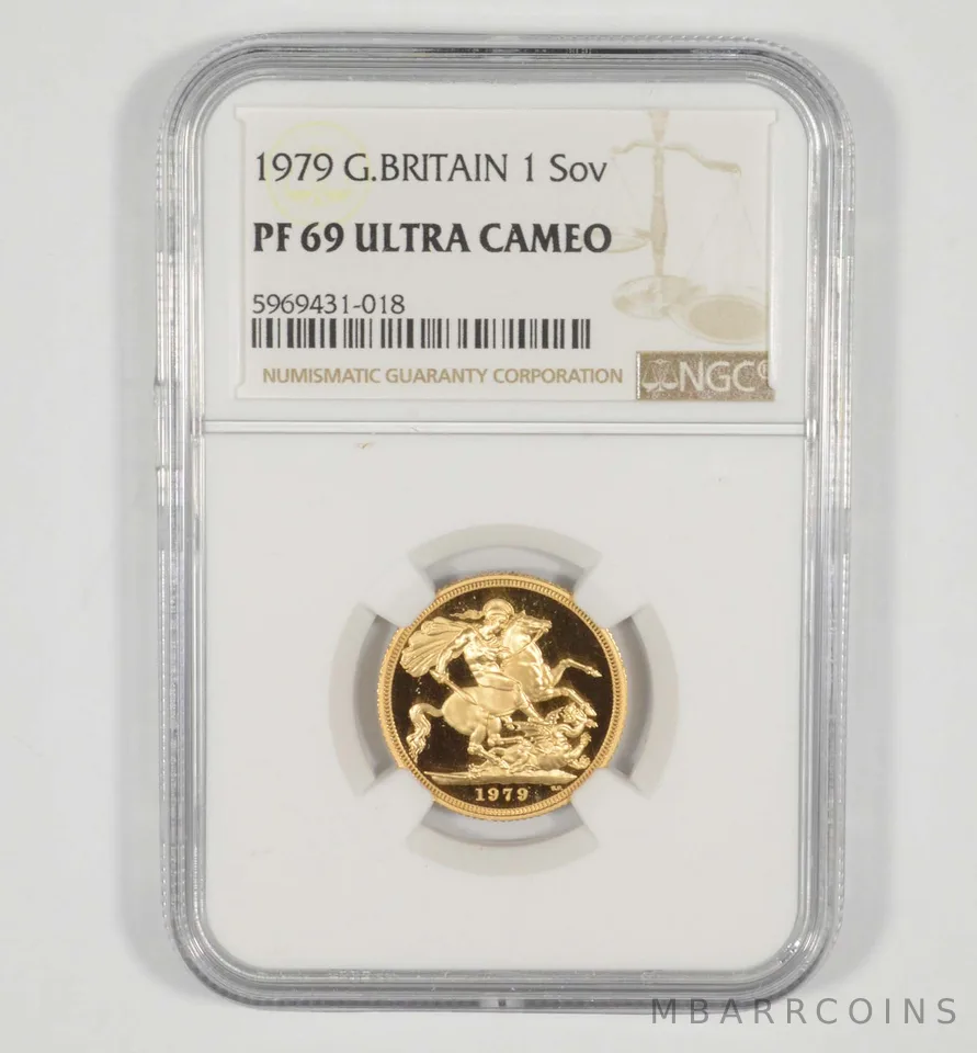 PF69 UCAM 1979 Great Britain 1 Sovereign - Graded NGC *6973