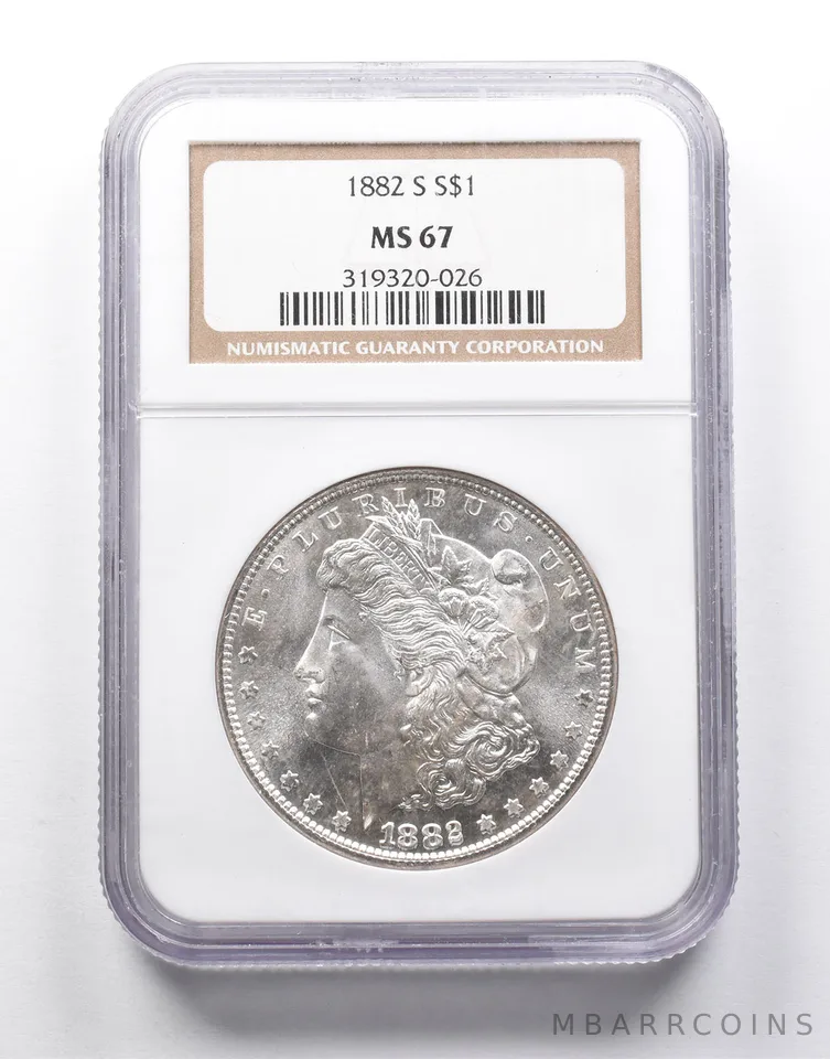 MS67 1882-S Morgan Silver Dollar NGC *0223