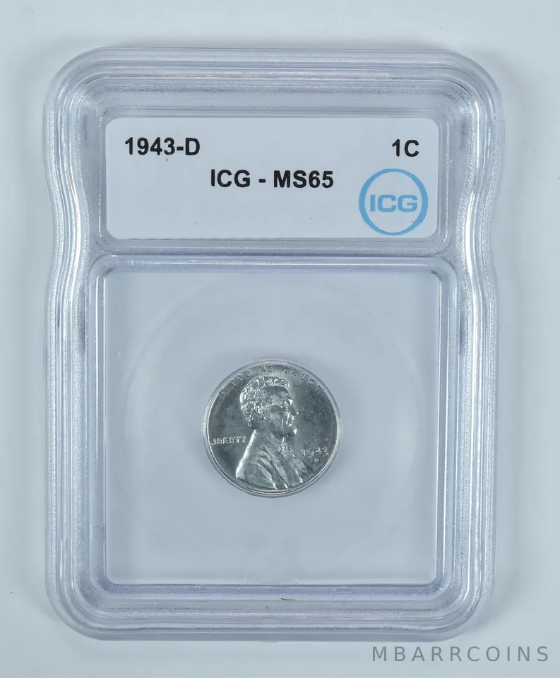 1943-D Lincoln Wheat Cent MS65 ICG