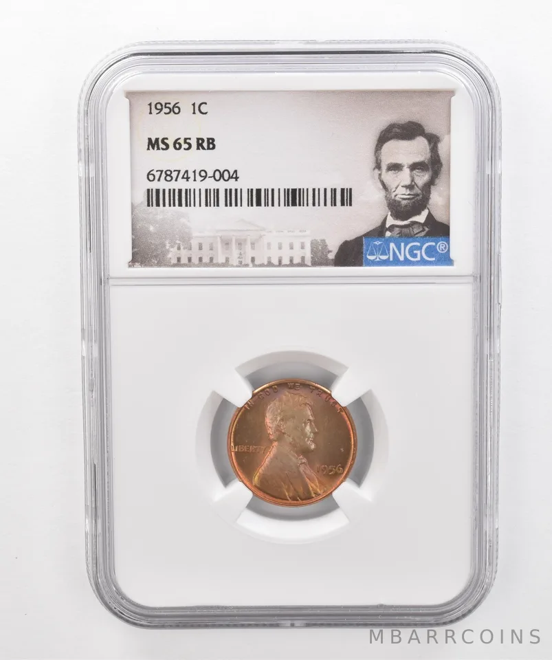 1956 Lincoln Wheat Cent MS65 RB NGC Beautiful Tone *2959