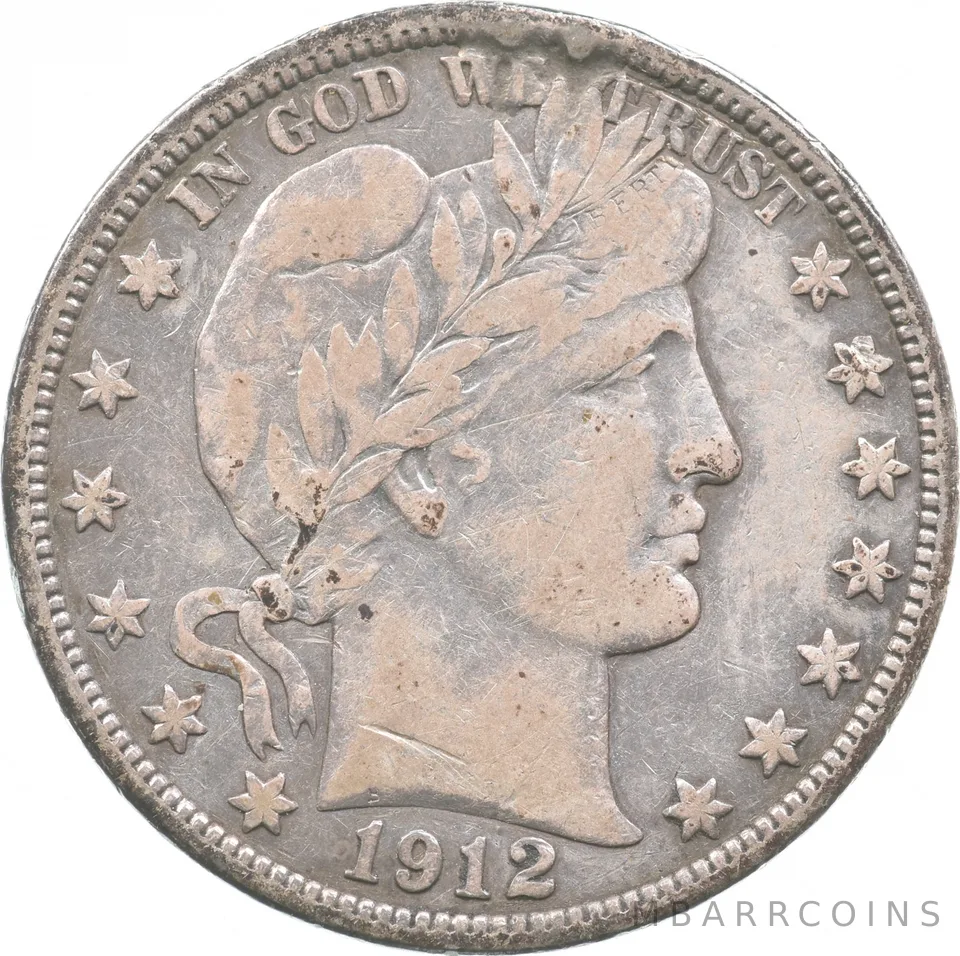 1912 Barber Half Dollar a7596
