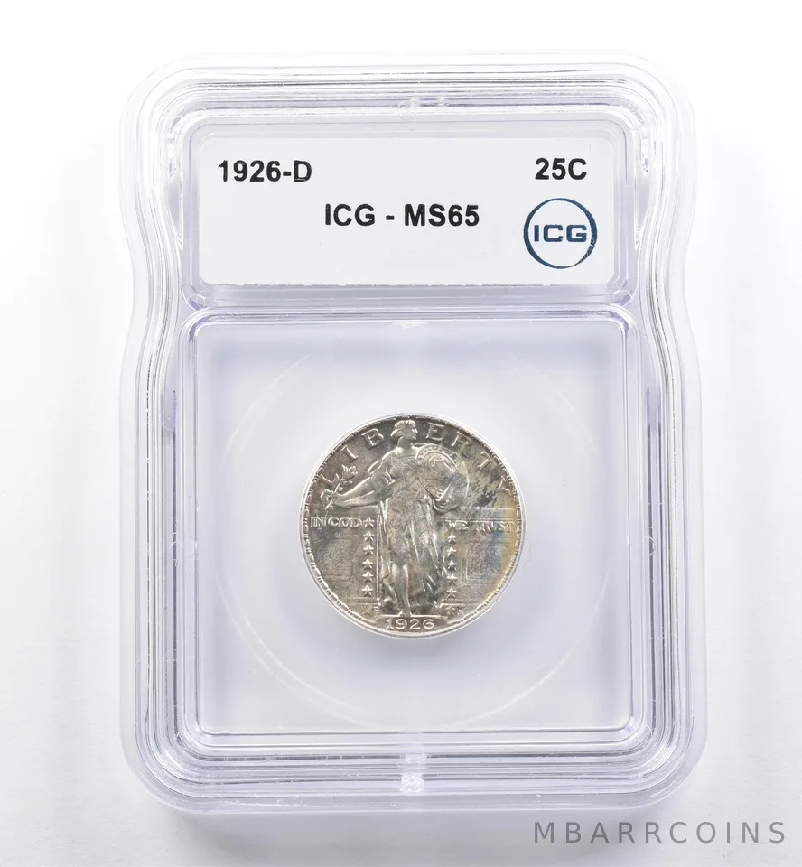 1926-D Standing Liberty Quarter MS65 ICG Beautiful Tone *6094