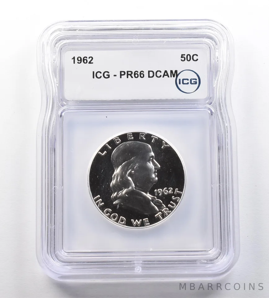 1962 Franklin Half Dollar PR66 DCAM ICG *1039