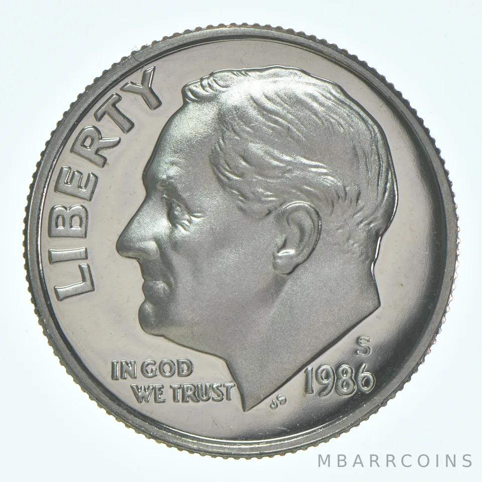 1986-S Roosevelt Dime CLAD Proof
