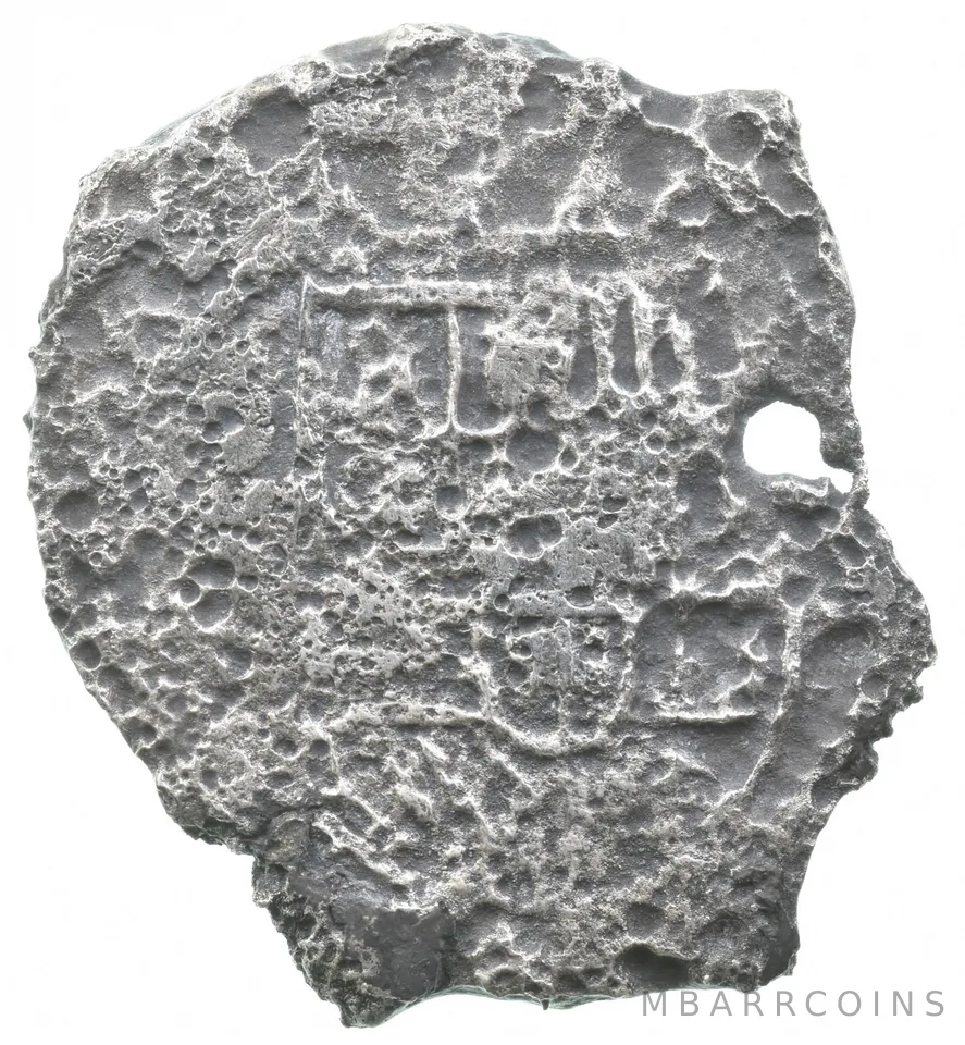 No Date Mexico 8 Reales Shipwreck Coin 17.8g *9625