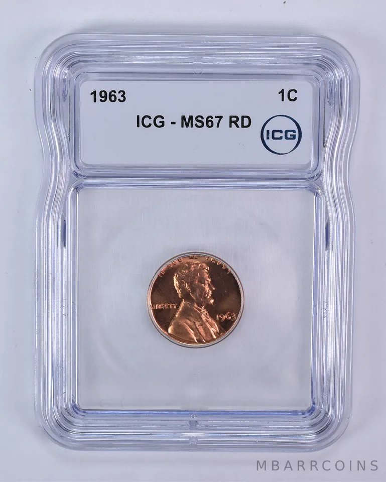 1963 Lincoln Memorial Cent MS67 RD ICG