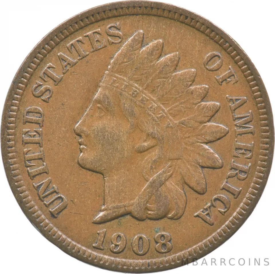 1908-S Indian Head Cent a4365