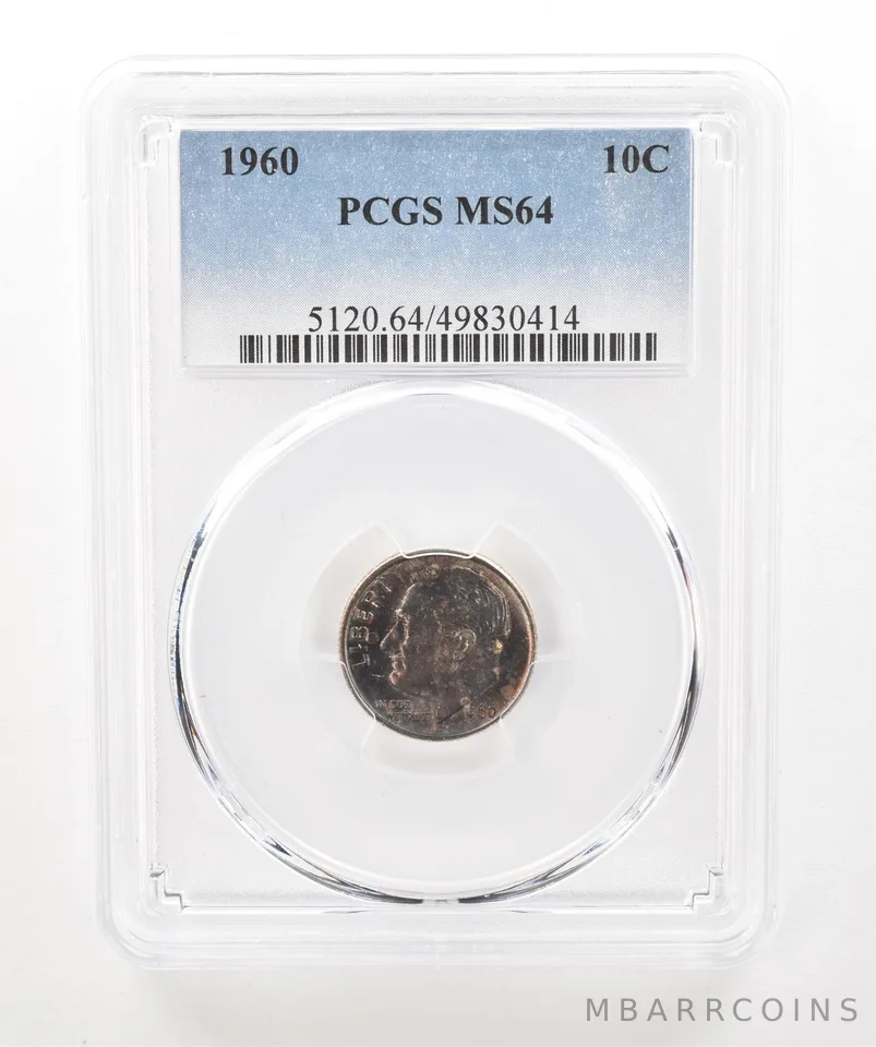 1960 Roosevelt DIme MS64 PCGS Beautiful Tone *5223