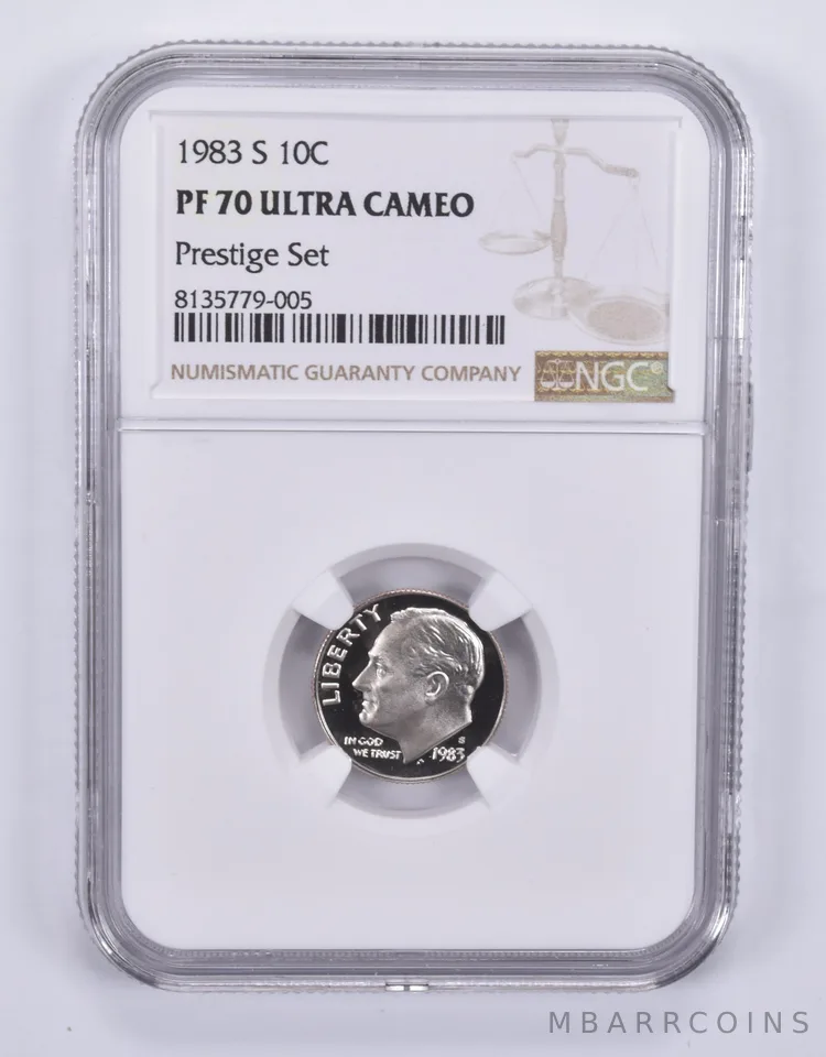 1983-S Roosevelt Dime Prestige Set PF70 UCAM NGC Brown Label