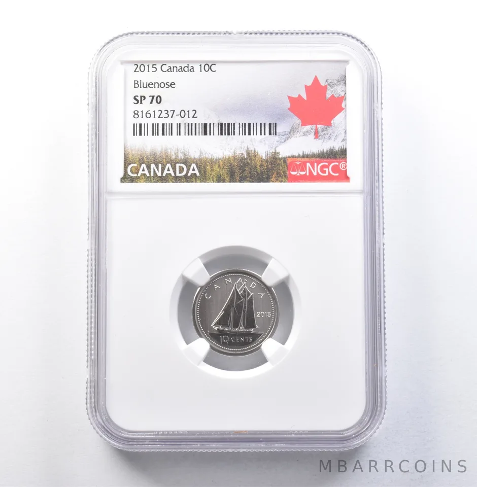 2015 Canada 10 Cents Bluenose SP70 NGC *5920