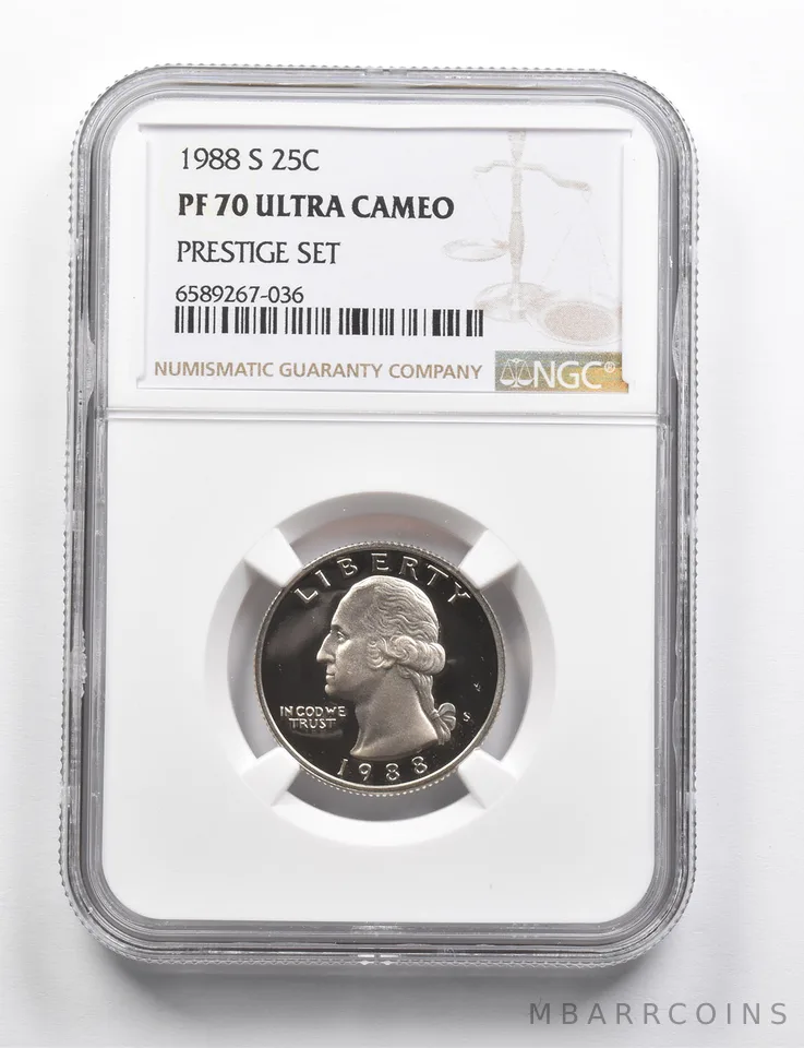 PF70 UCAM 1988-S Washington Quarter Prestige Set NGC *9746