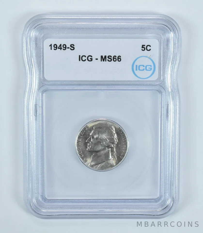 1949-S Jefferson Nickel MS66 ICG